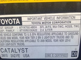 2008 TOYOTA RAV 4, AT, 2.4L, BLACK, Z25117 